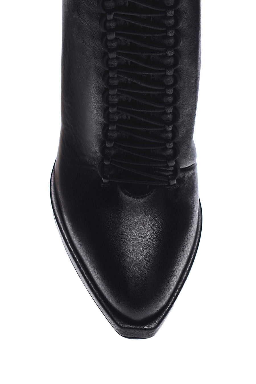 Women's Leather Lace-Up Heeled Boots