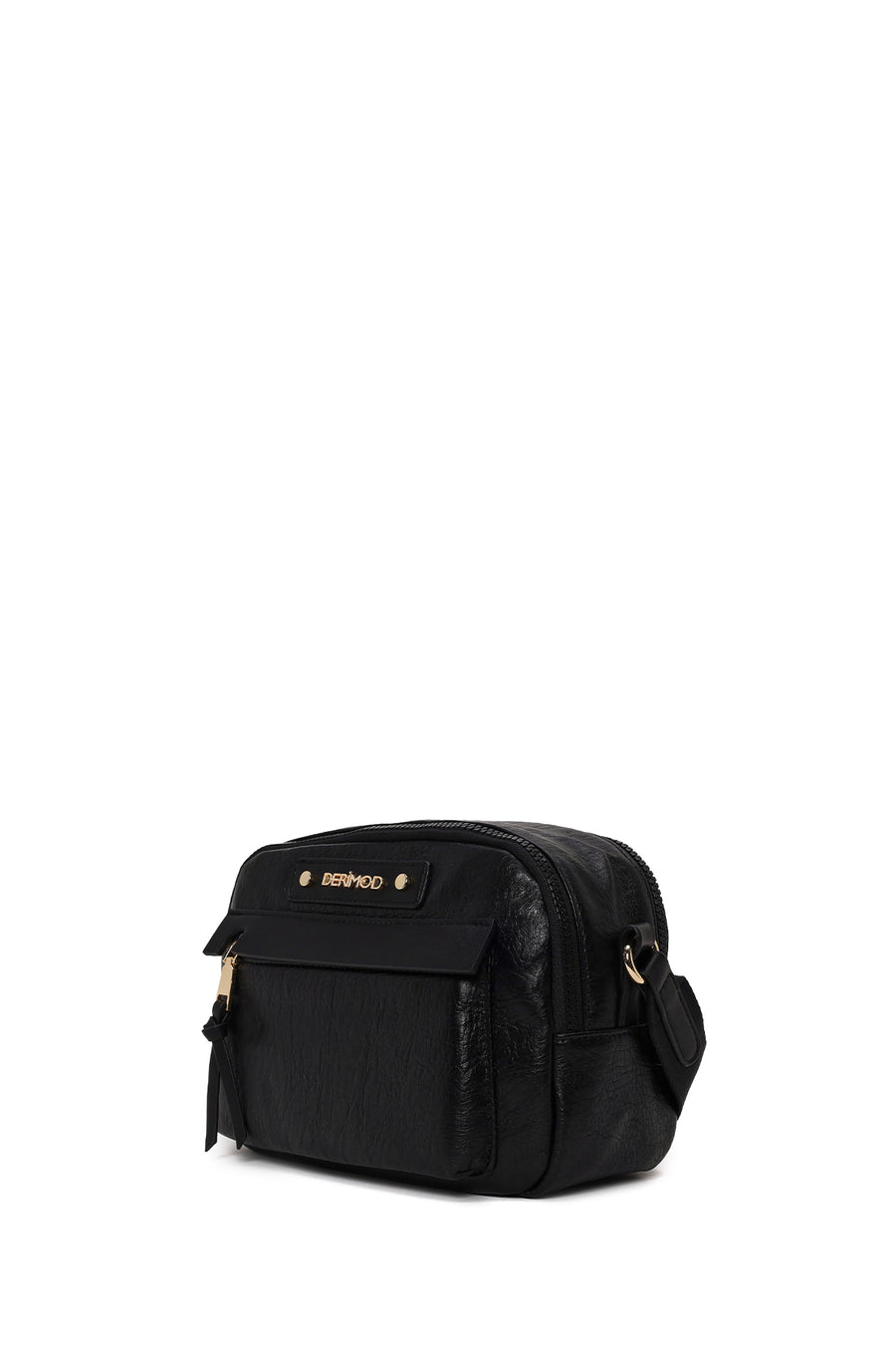 Woman Black Long-Strap Crossbody Bag