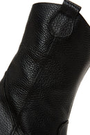 Women's Black Zippered Thick Heel Leather Casual Boots | Derimod