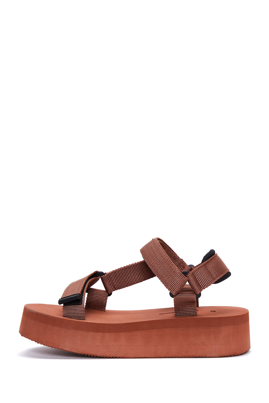 Women's Brown Thick Soled Flat Sandals