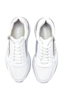 Women's Leather Zipper Sneaker | Derimod
