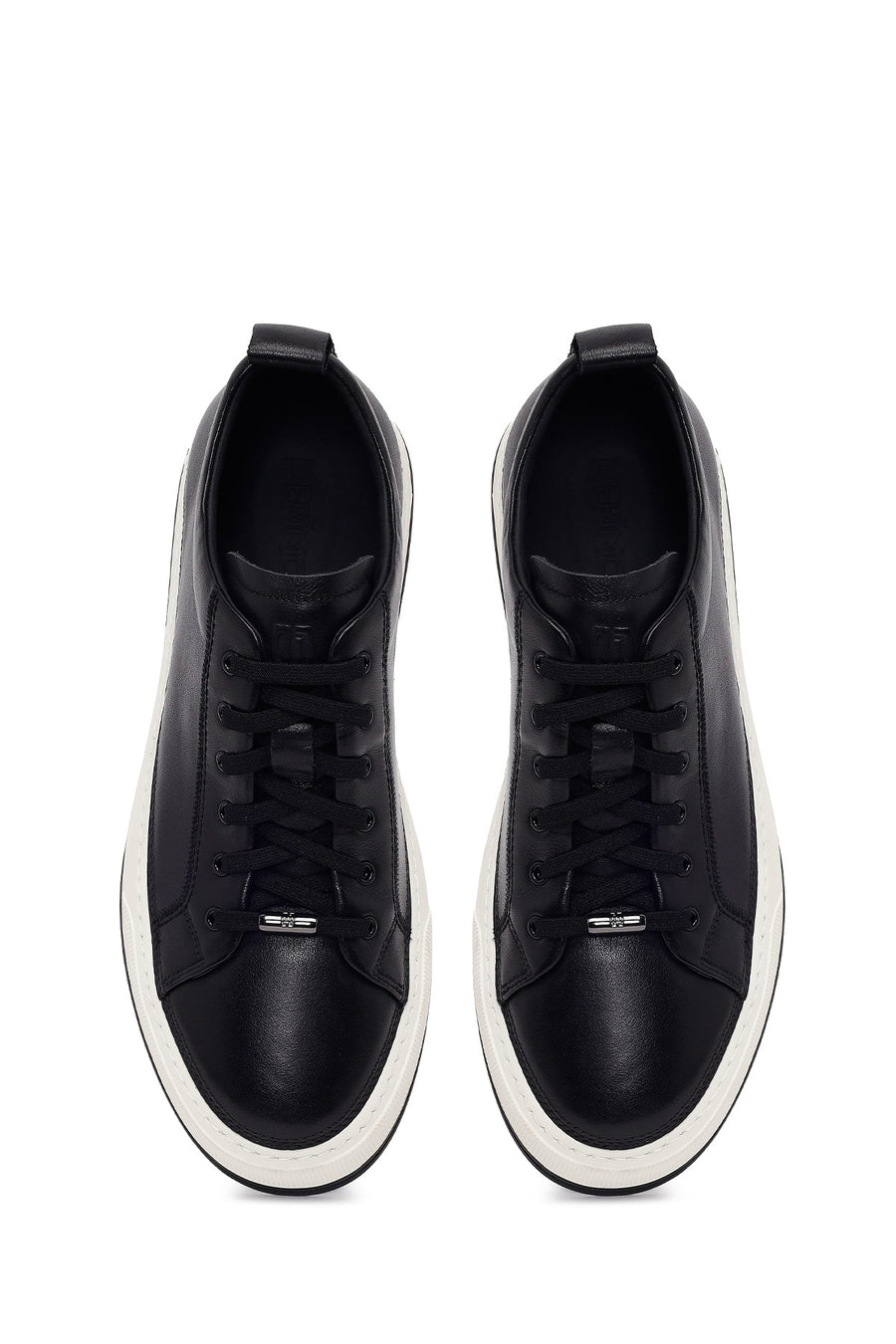 Male Black Lace-Up Leather Sneaker