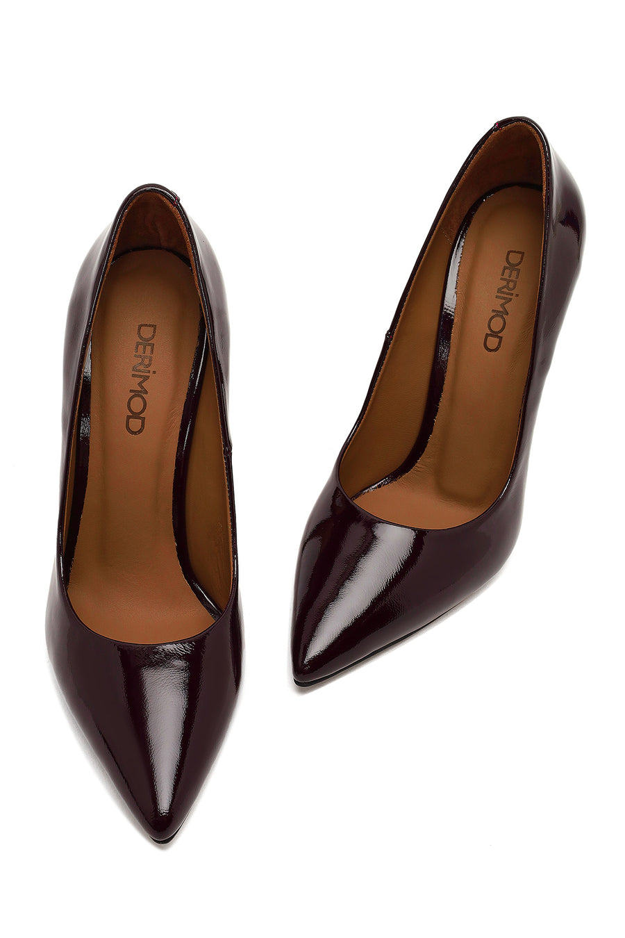 Woman Burgundy High Thin-Heel Patent Leather Leather Stiletto