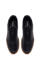 Male Black Lace-up Leather Sneaker | Derimod