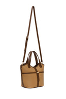 Woman Dark Beige Long Strap Classic Shoulder Bag | Derimod