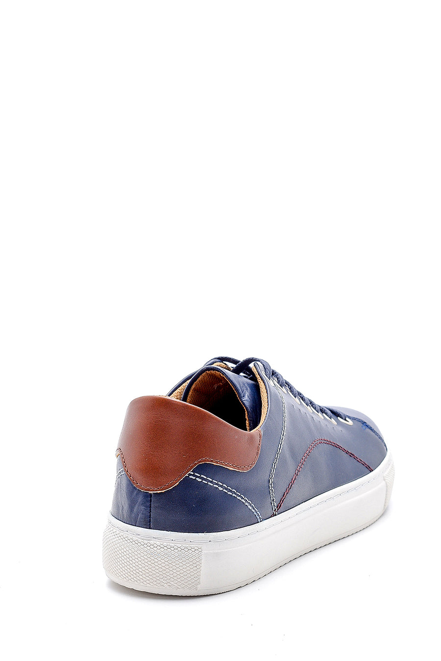 Erkek Dikiş Detaylı Deri Sneaker