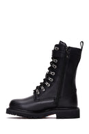 Harley-Davidson Women's Black Gladis Leather Boots | Derimod