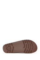 Women's Bronze Double Buckle Comfort Slippers | Derimod