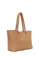 Woman Beige Printed Shoulder Bag | Derimod