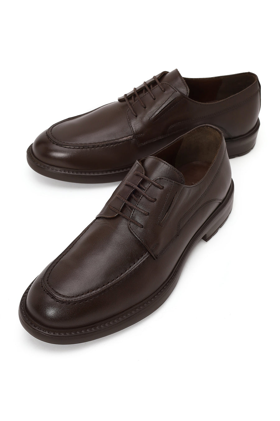 Male Brown Lace-Up Leather Casual Shoes