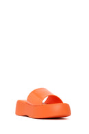 Woman Orange Thick-Soled Jelly Slippers | Derimod