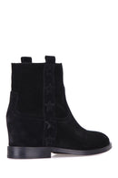Wedge Heeled Women's Suede Boots | Derimod
