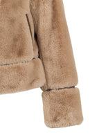 Livigno Kadın Bej Kısa Teddy Mont | Derimod