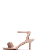 Women's Powder Stone Heeled Sandals | Derimod
