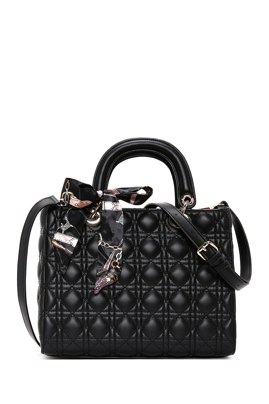 Women's Black Long Strap Quilted Handbag 24SBD2817KP | Derimod