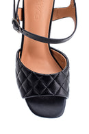 Women's Quilted Casual Heeled Sandals | Derimod