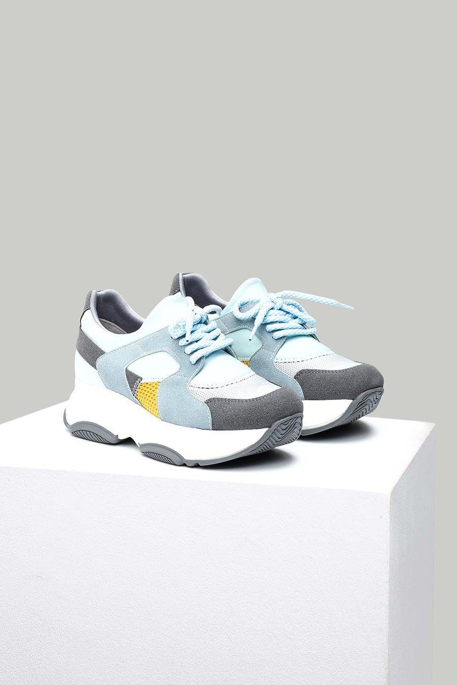 High-Based Colorful Women's Leather Sneaker