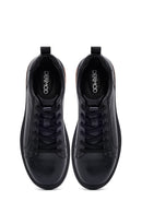 Male Black Lace-Up Leather Sneaker | Derimod