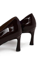 Woman Burgundy Thin-Heeled Patent Leather Leather Stiletto | Derimod