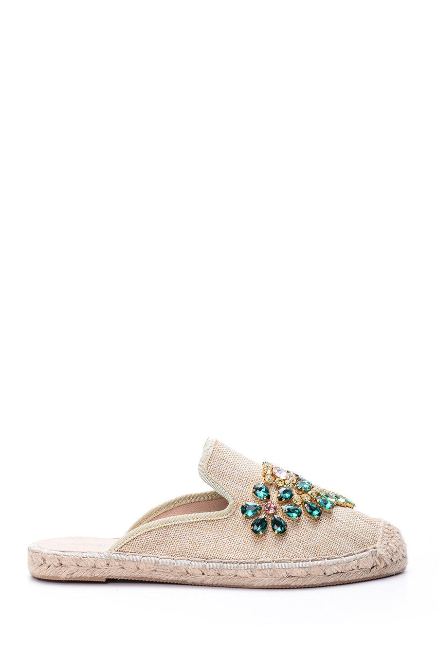 Kadın Taşlı Espadril Terlik 19SFD20626F | Derimod