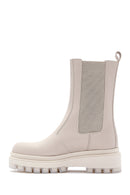 Women's Beige Thick Soled Chelsea Boots | Derimod