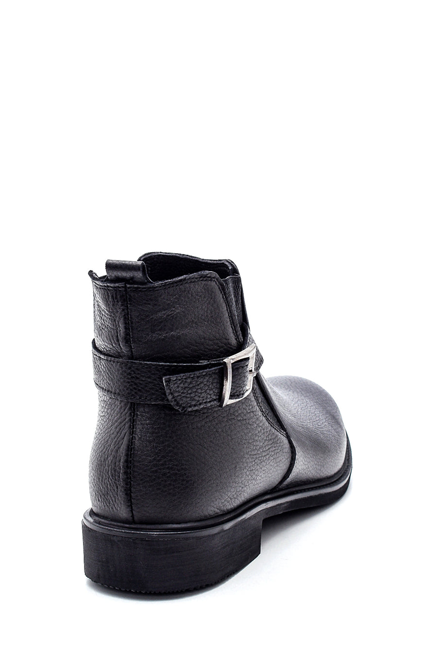 Men's Leather Buckle Boots