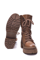 Women's Leather Thick Soled Boots | Derimod