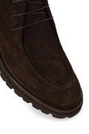 Male Brown Lace-up Thick-soled Suede Boots | Derimod