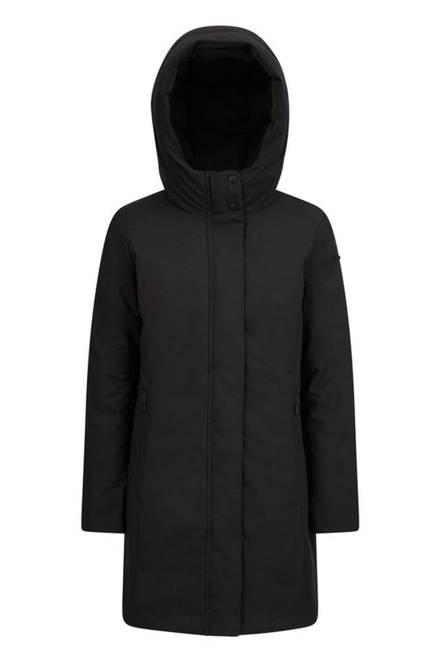 Geox Women's Black Spherica Hooded Coat W3628YT2953F9000 | Derimod