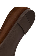 Women's Brown Suede Leather Loafer | Derimod