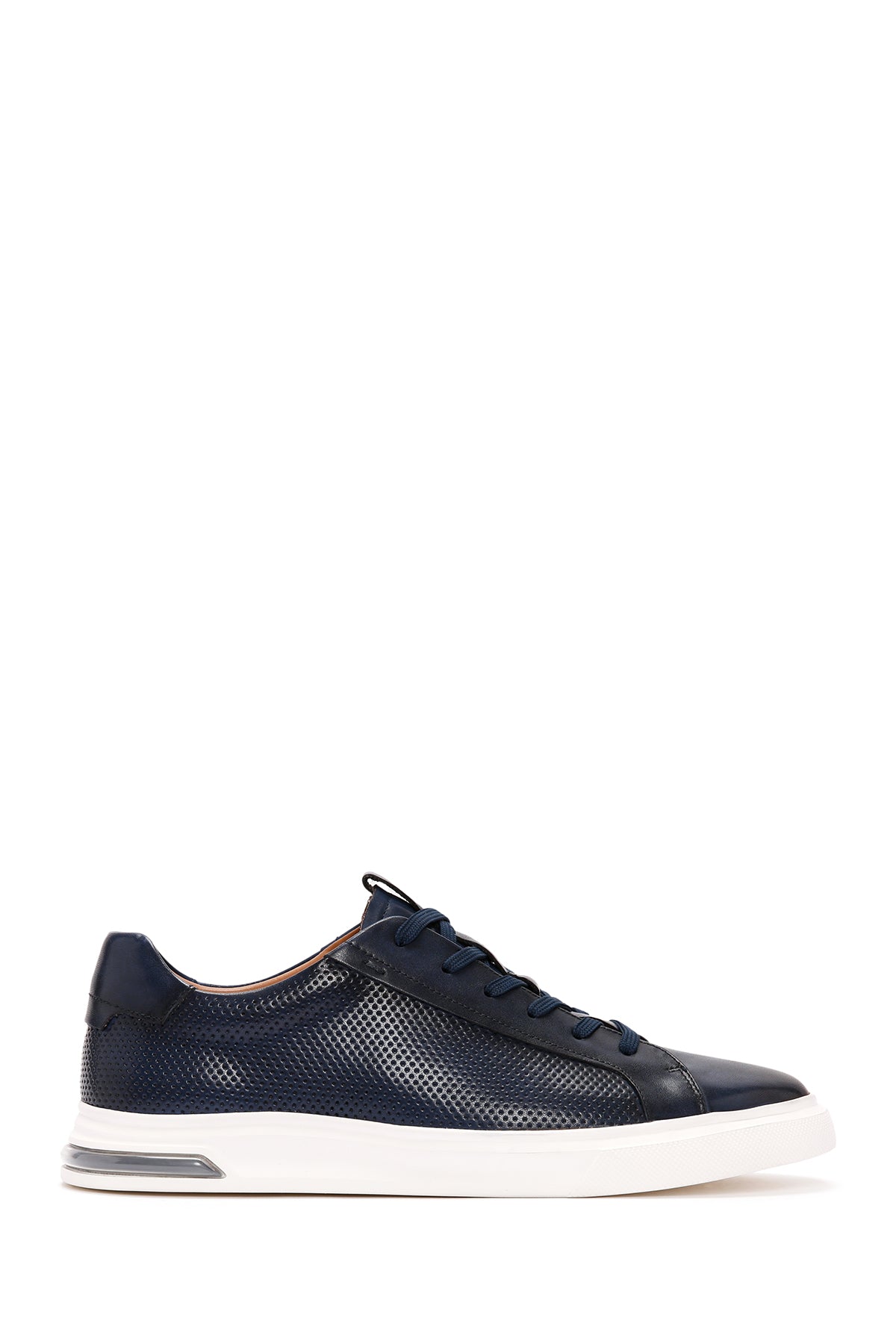 Erkek Lacivert Bağcıklı Deri Sneaker 26SFD690518 | Derimod