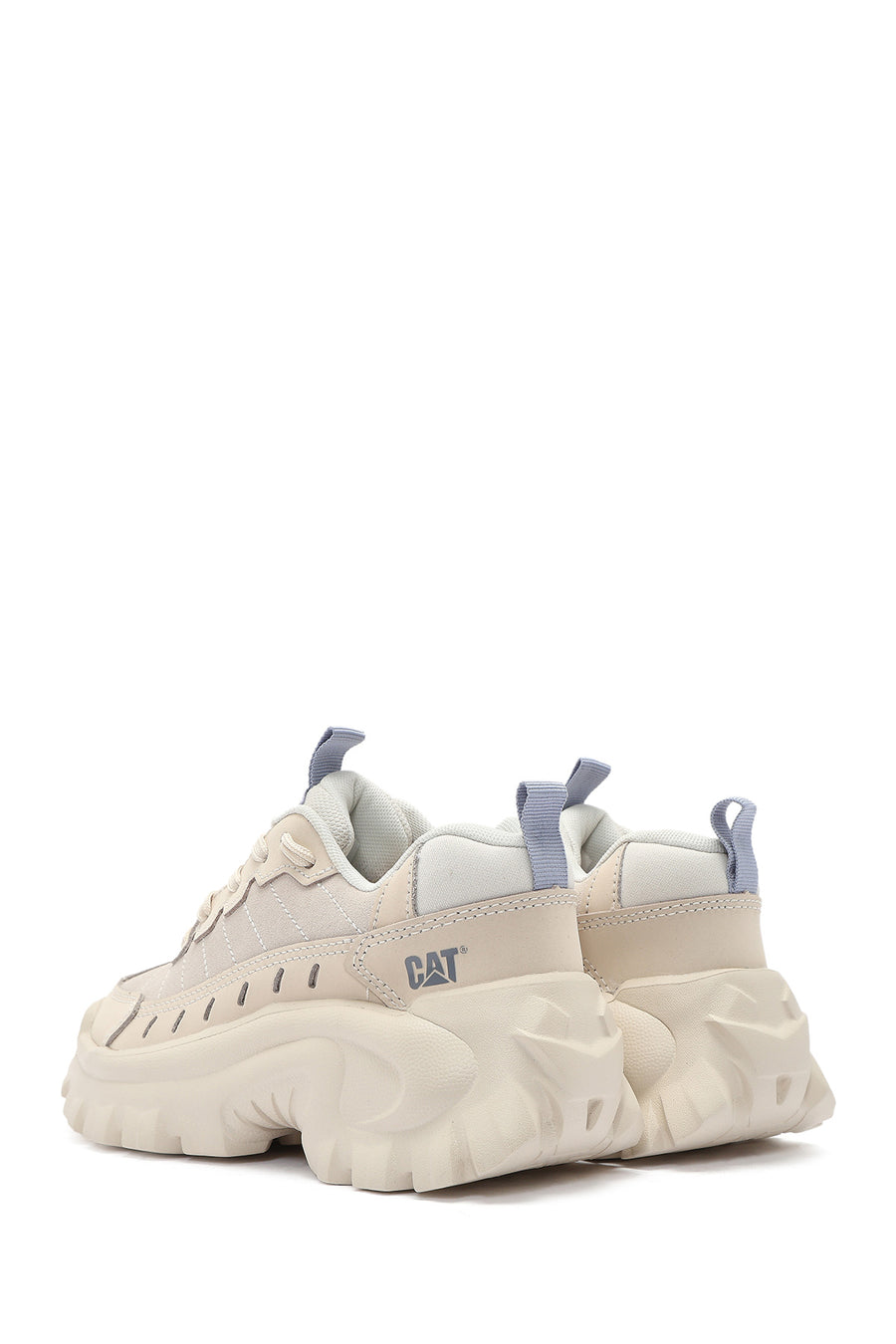 Caterpillar Women's Beige Intruder Essential Lace-Up Suede Leather Sneaker
