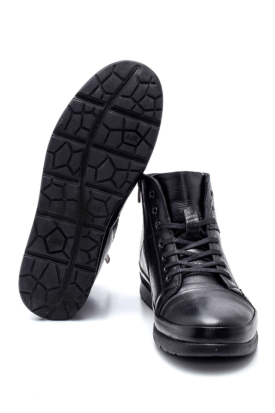 Men's Leather Zippered Boots