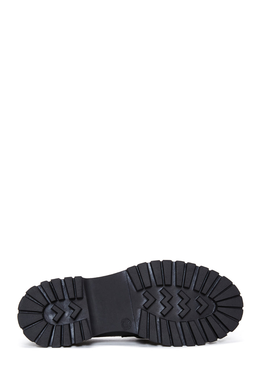 Kadın Siyah Kalın Tabanlı Deri Maskülen Loafer