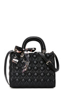 Women's Black Long Strap Quilted Handbag | Derimod
