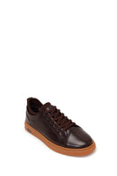 Male Brown Lace-up Leather Sneaker | Derimod