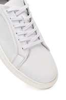 Male White Lace-Up Leather Sneaker | Derimod