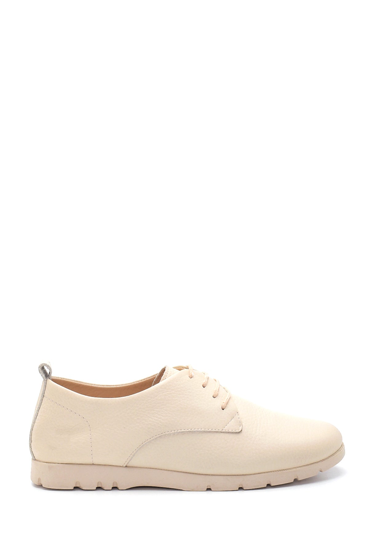 Women's Beige Leather Comfort Shoes 22SFD1507FT | Derimod