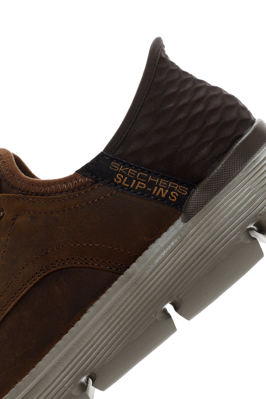 Skechers Men's Brown Garza Gervin Leather Sneaker