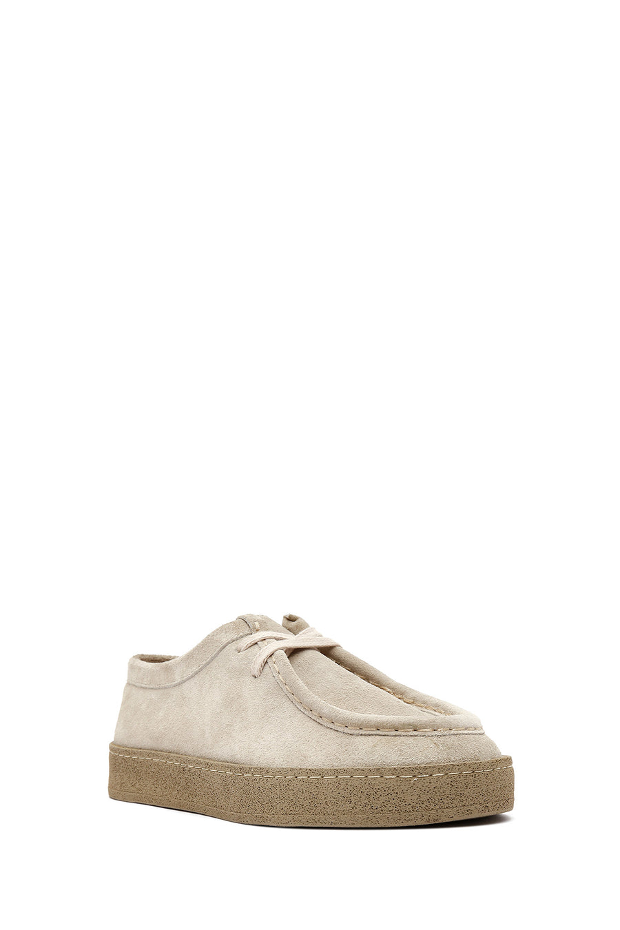 Women's Beige Suede Leather Masculine Shoes