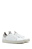 Men's White Leather Sneaker | Derimod