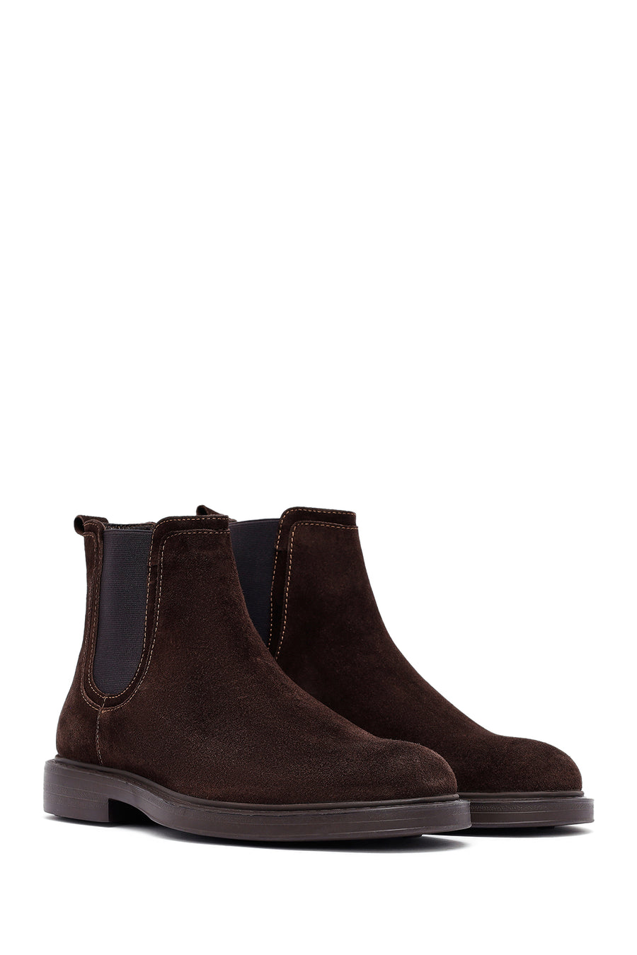 Men's Brown Suede Leather Chelsea Boots