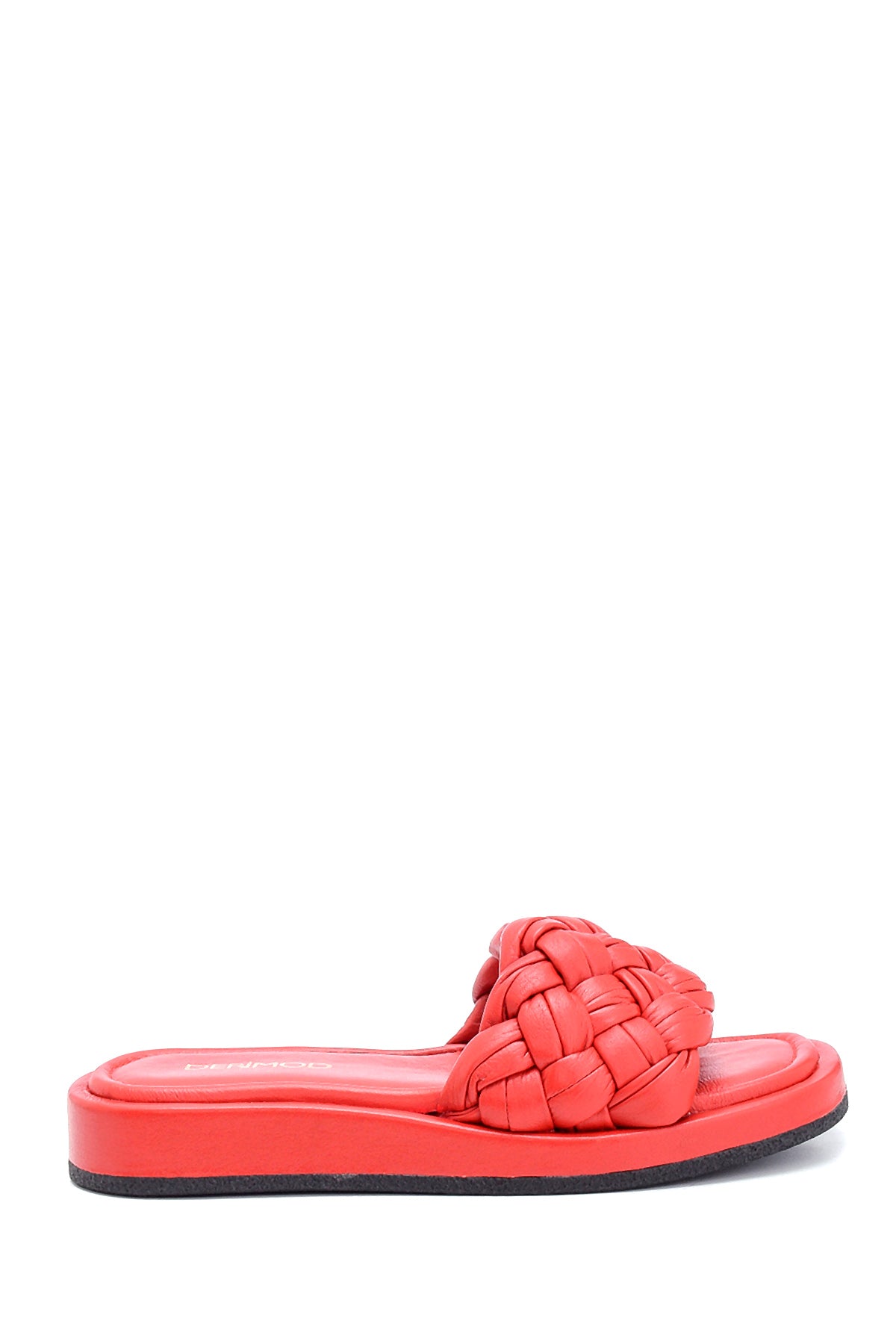 Women's Leather Knit Detailed Slippers 21SFD300529 | Derimod