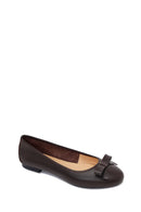 Women's Brown Leather Ballerinas | Derimod
