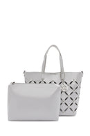 Women's Gray Woven Classic Shoulder Bag | Derimod