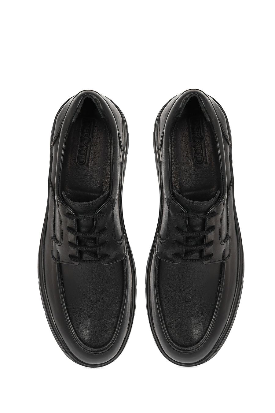 Men's Black Lace-up Leather Casual Shoes