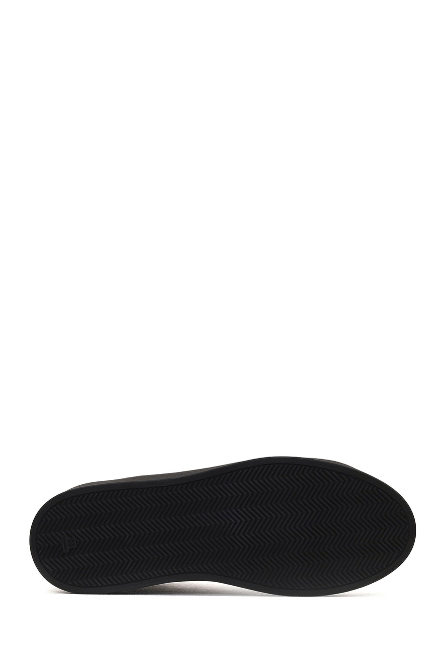 Men's Black Zippered Thick-Soled Leather Sports Boots