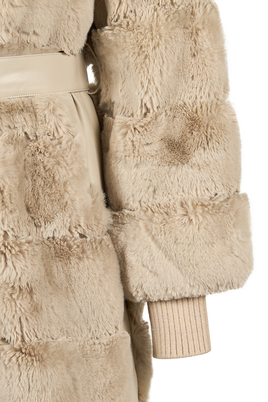Pinzolo Woman White Belted Teddy Coat