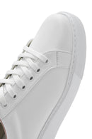 Women's White Lace-Up Leather Sneaker | Derimod