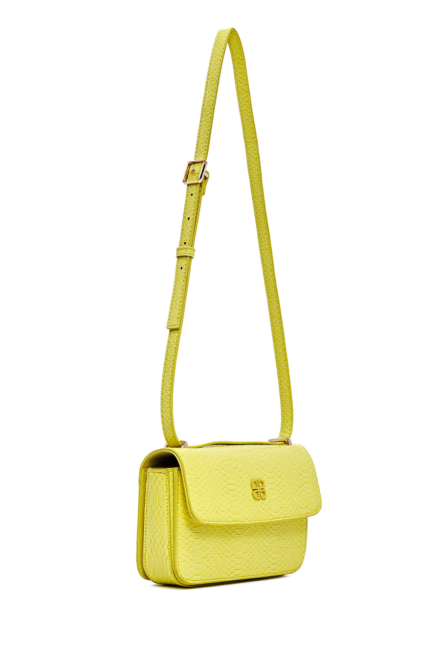 Women's Yellow Printed Long Strap Crossbody Bag